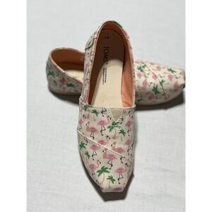 TOMS Alpargata Slip On Shoes Womens Size 7 M Tropical Pink Flamingo 7W
